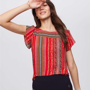 LOFT LARGE SIRENA PETAL SLEEVE TOP